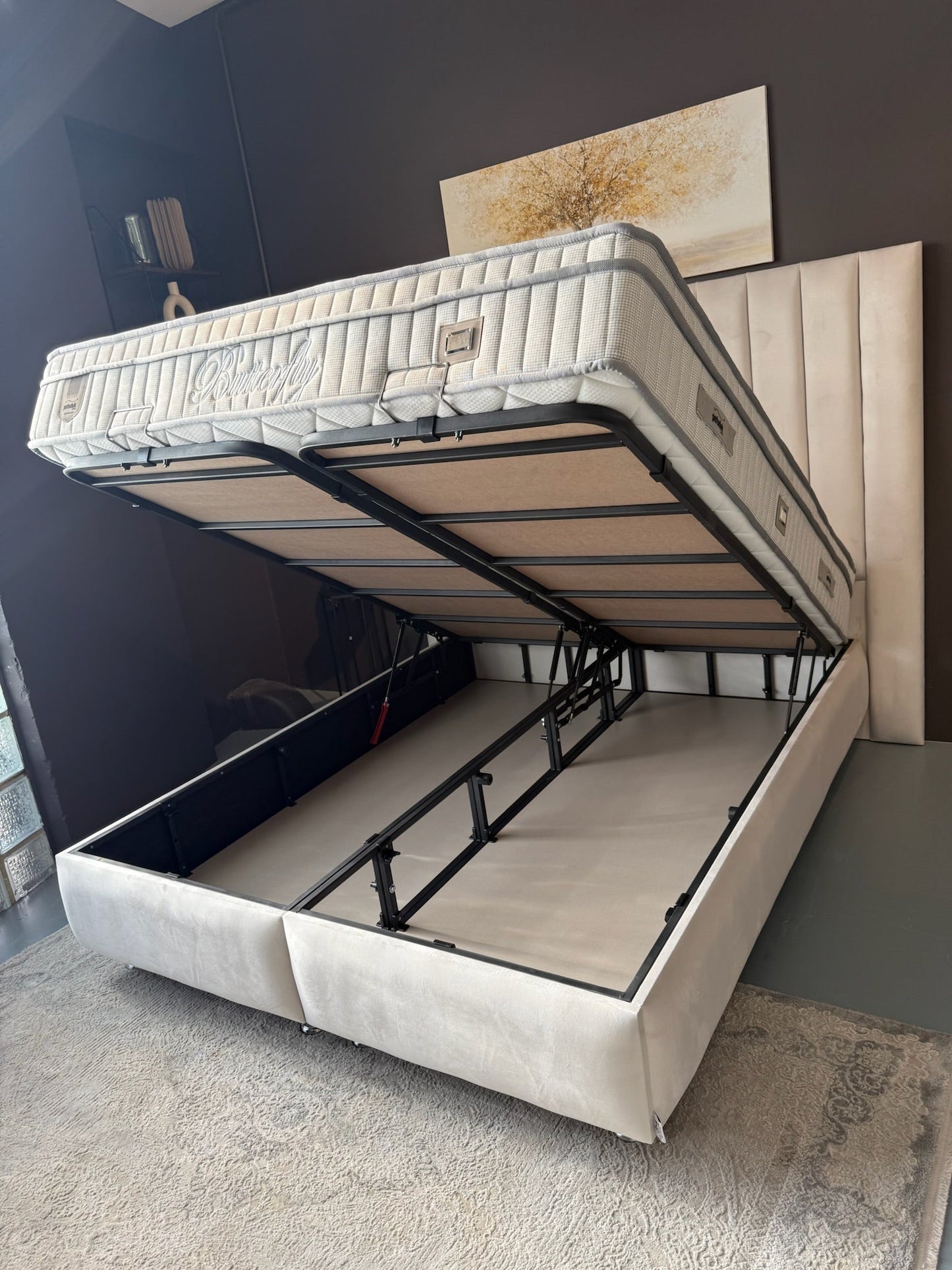 Lit double coffre en Velours – Athena