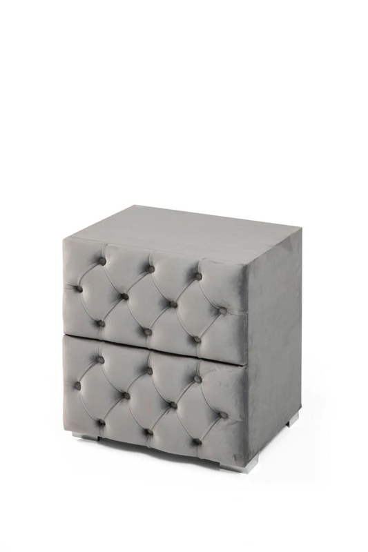 Table de chevet grise