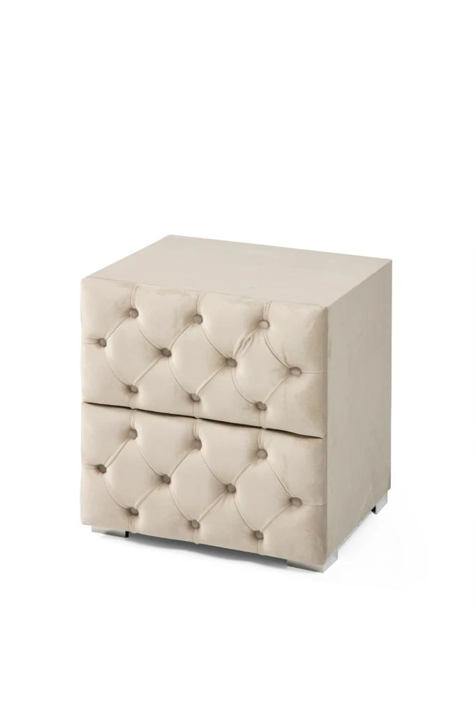 Table de chevet beige