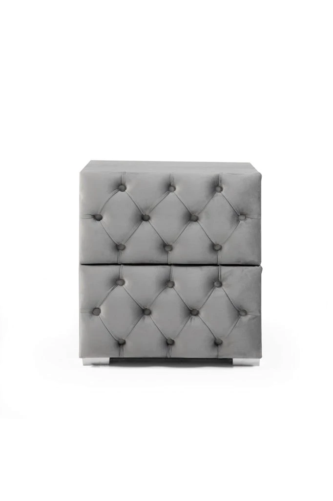 Table de chevet grise