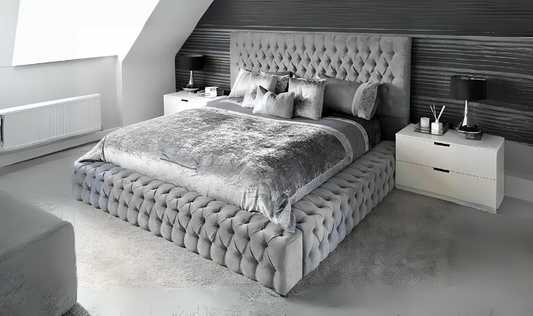 Cadre de Lit Royal - Gris