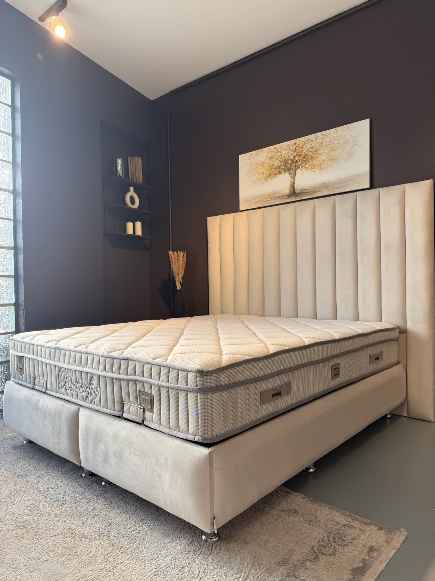 Lit double coffre en Velours – Athena