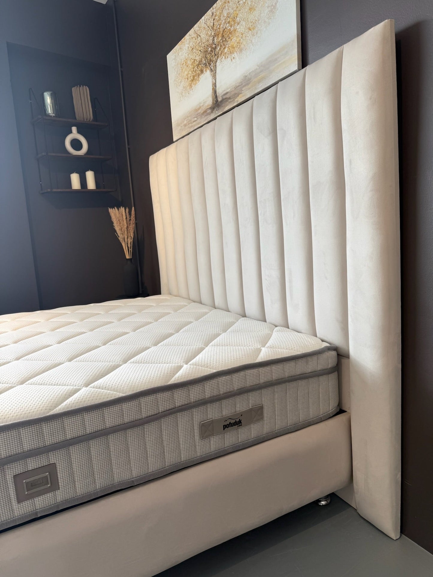 Lit double coffre en Velours – Athena