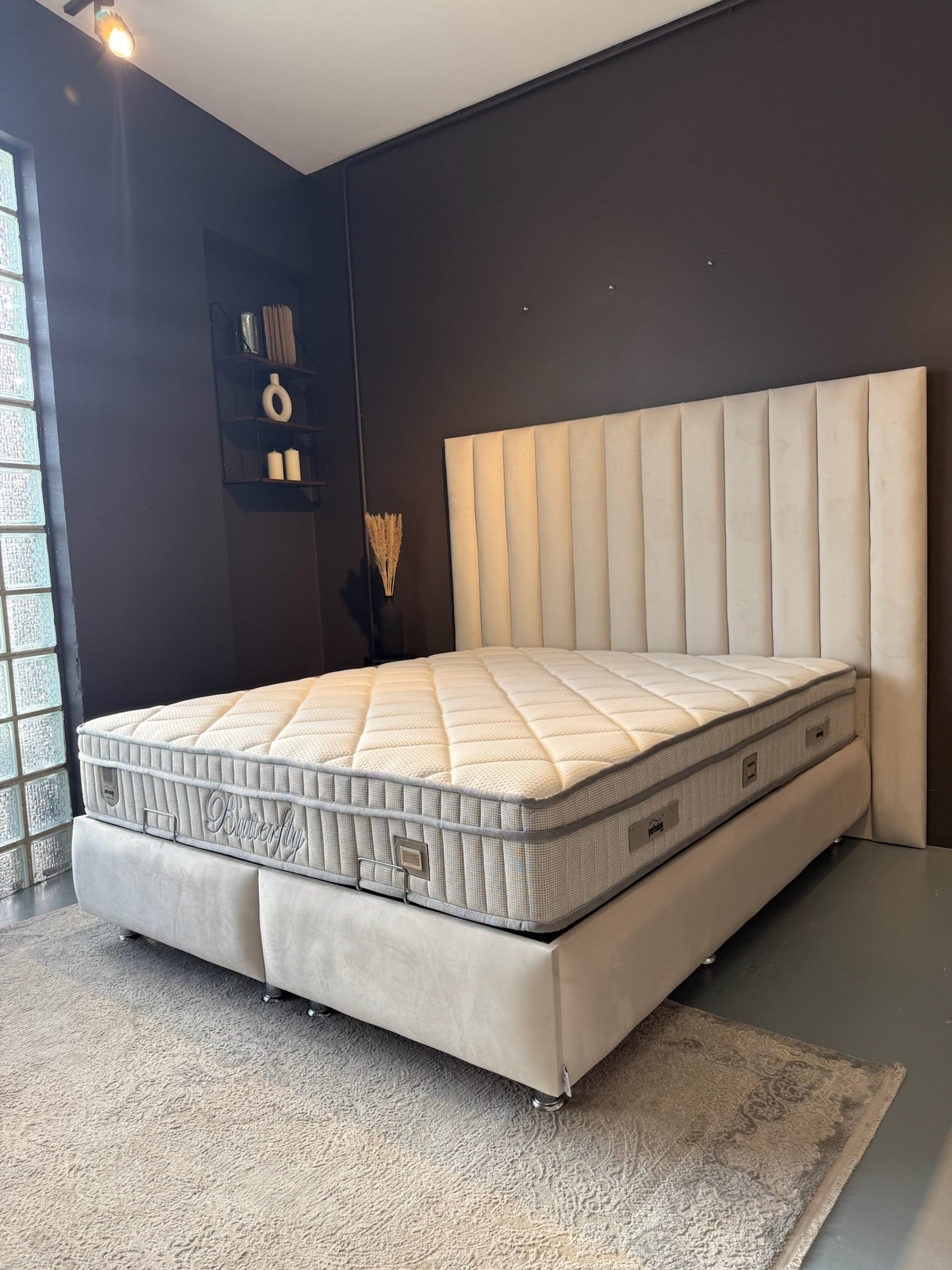 Lit double coffre en Velours – Athena