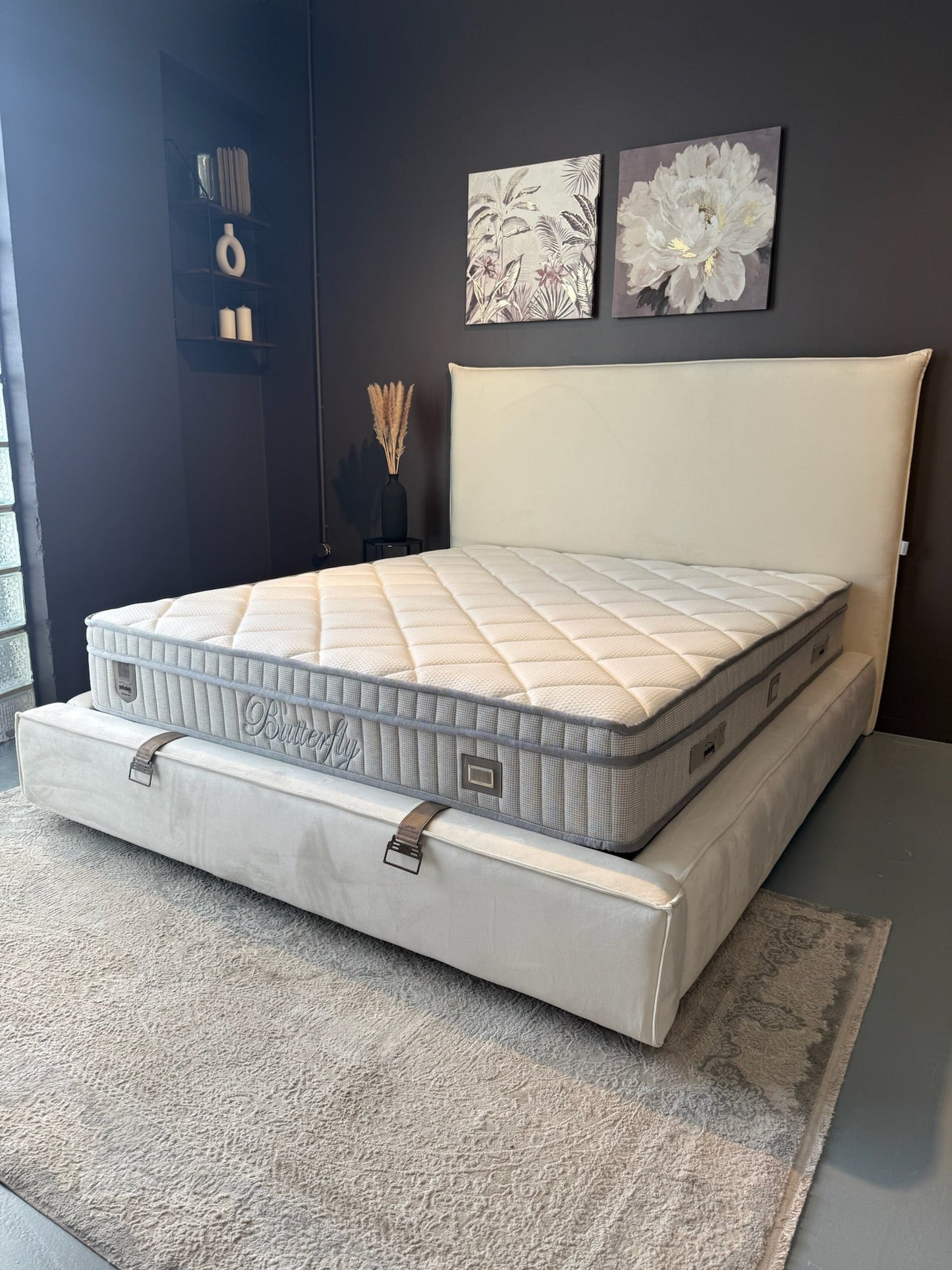 Lit double coffre en Velours – Lovely