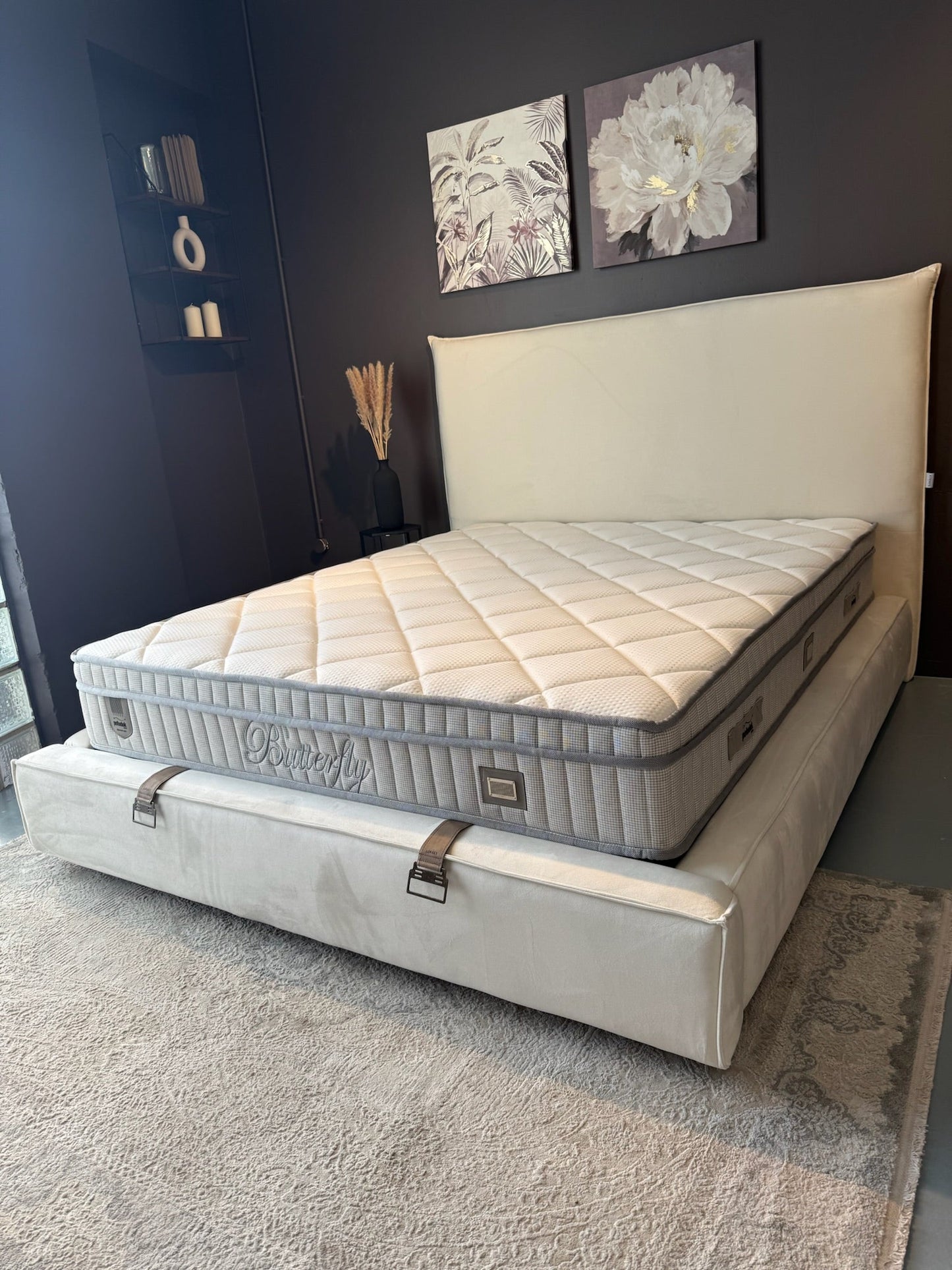 Lit double coffre en Velours – Lovely