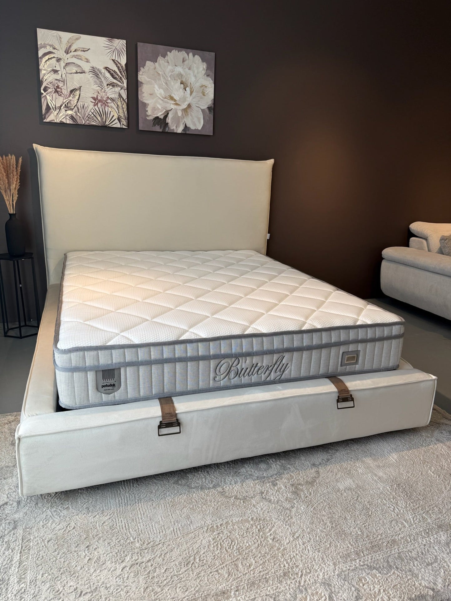 Lit double coffre en Velours – Lovely