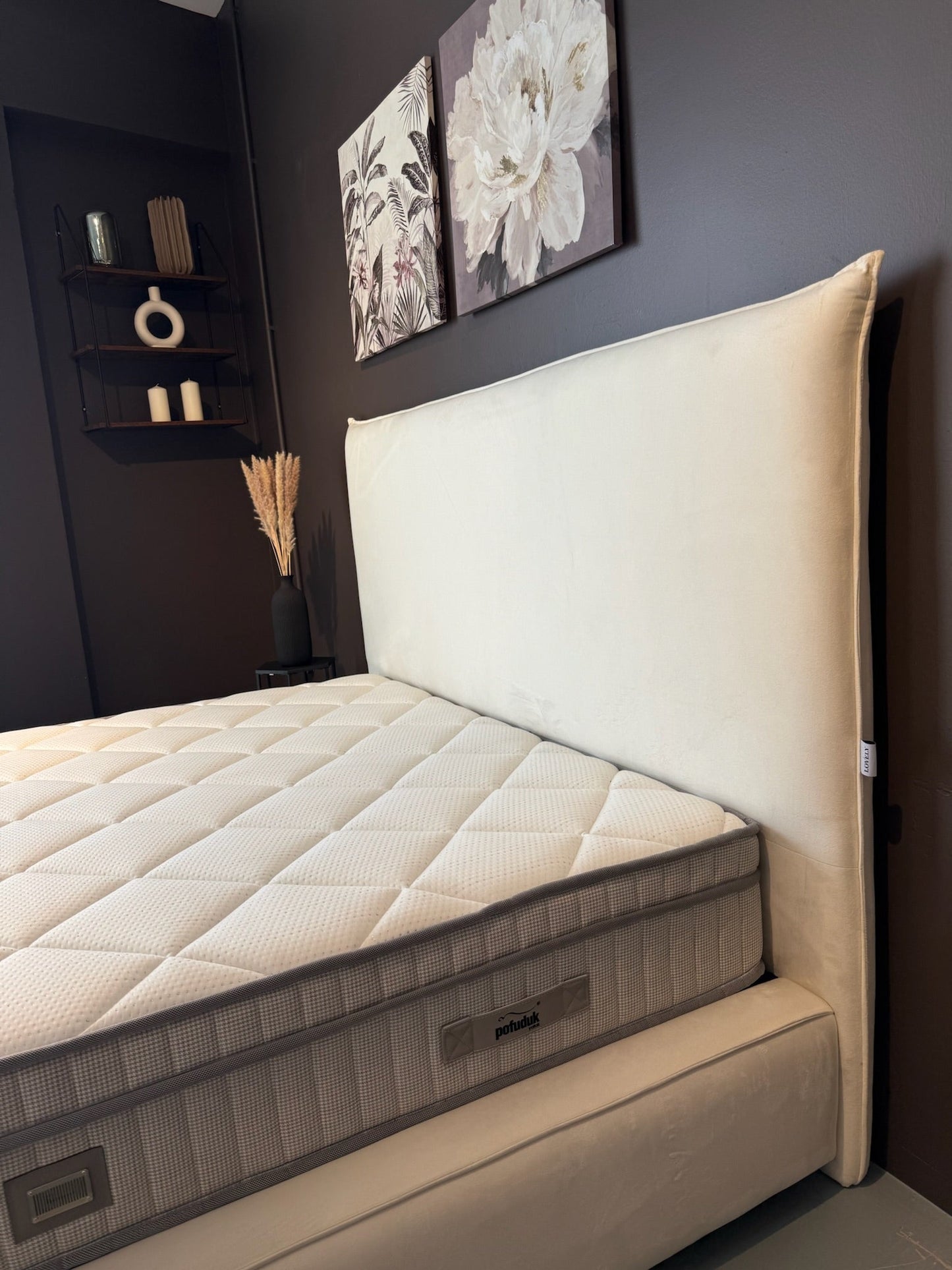 Lit double coffre en Velours – Lovely