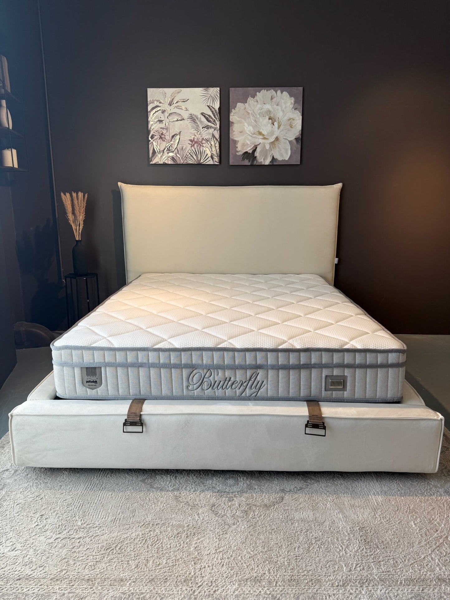 Lit double coffre en Velours – Lovely