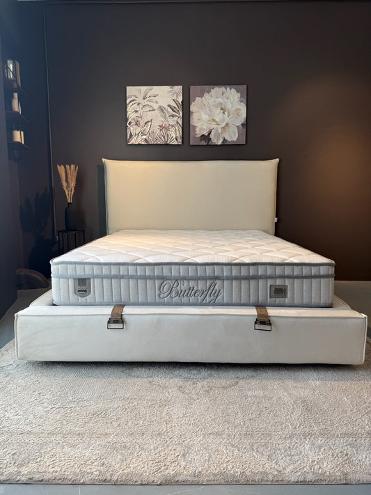 Lit double coffre en Velours – Lovely